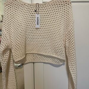 Garage crochet knit sweater
